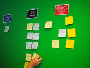 Design jam: categorizing ideas using post-it notes