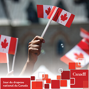 Visuel pour Instagram avec les mots Jour du drapeau national du Canada