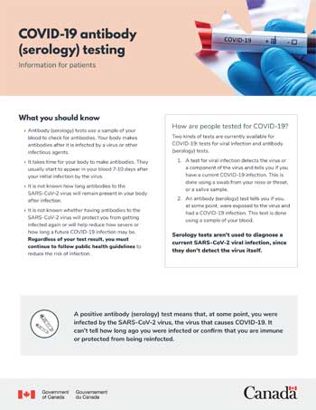 COVID-19 antibody serology testing