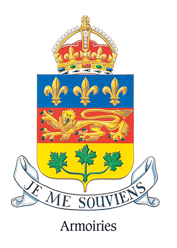 Les armoiries  du Québec