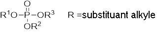 Figure 3 1. Formule générale des substances du sous-groupe des organophosphates alkyliques ignifuges.