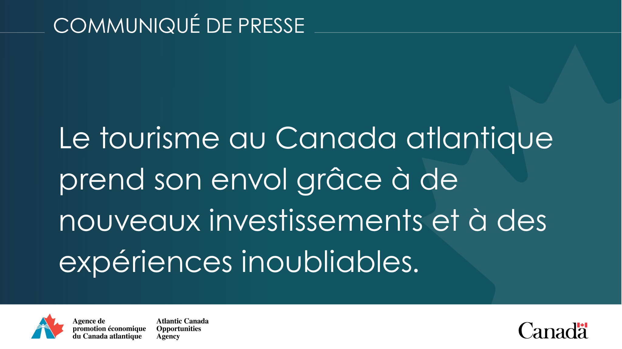 Le tourisme au Canada atlantique prend son envol grâce à de nouveaux ...