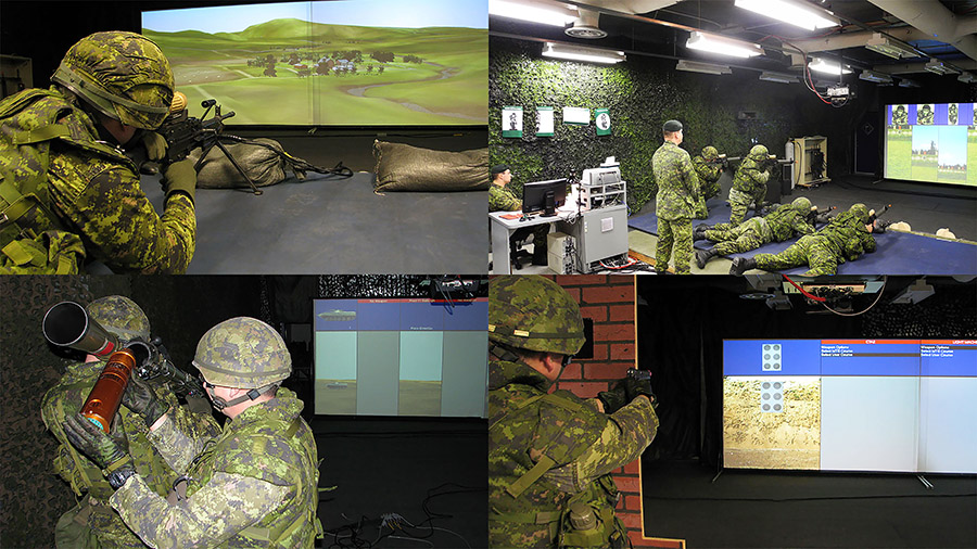Diapositive - Personnel à l’entraînement sur le système de tir d’armes légères (STAL)