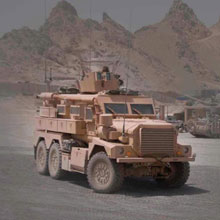 The Cougar transports Explosive Ordnance Disposal Operators and their tools.