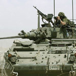 LAV IIIs are equipped with multiple weapons. 