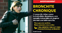 Une femme souffrante de bronchite chronique.