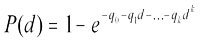 La formule pour le modèle à degrés multiples