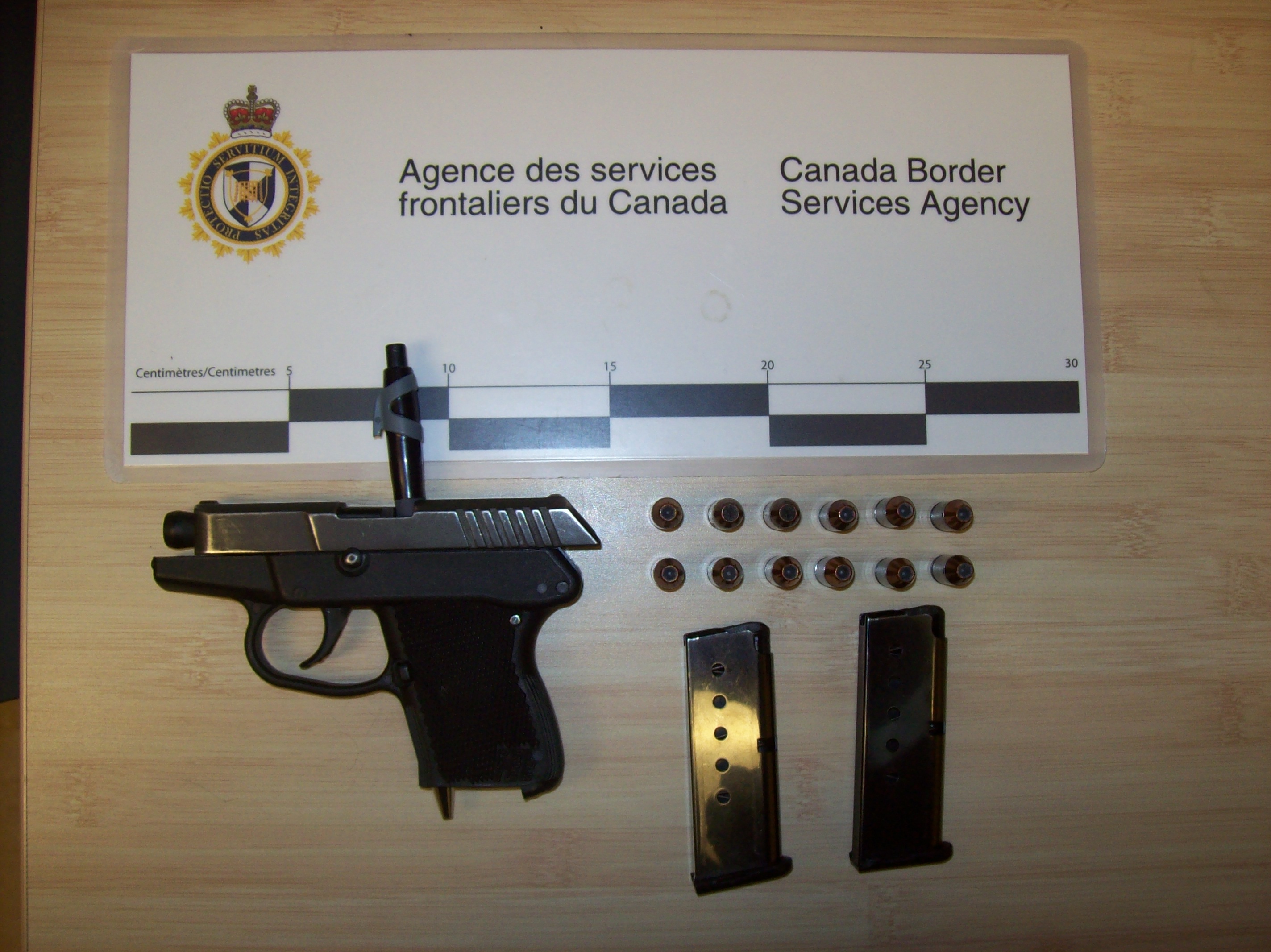 Firearm seized from Bruce Michael Young at the Lansdowne port of entry on February 14, 2014.