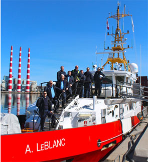 The CCGS A. LeBlanc is accepted by the Canadian Coast Guard
in Halifax, NS on March 19, 2014.
