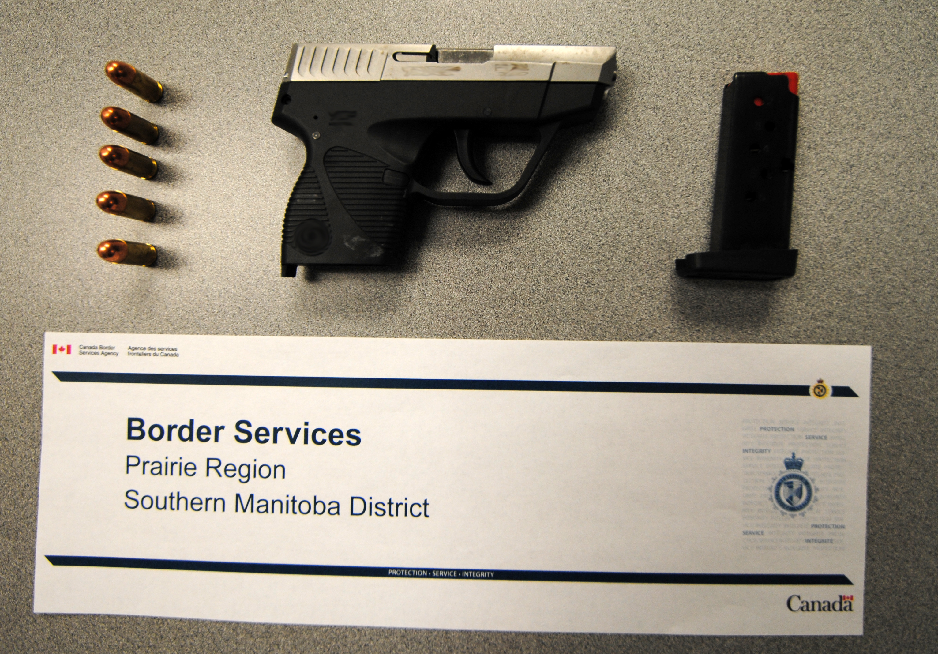 Firearm seized at Emerson on August 18, 2013.