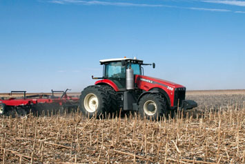 Bio tractor in a field