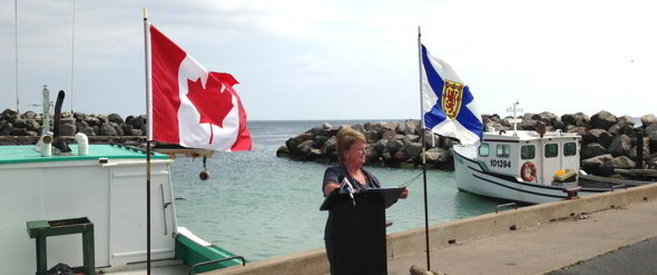 The Honourable Gail Shea, Minister of Fisheries and Oceans announces significant funding for Cape Breton fishing harbours.

