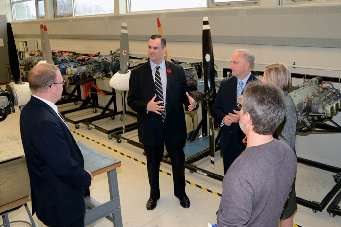 Photo: Minister Moore meeting with Canadian #aerospace leaders to discuss how to best position industry for growth in northern Ontario