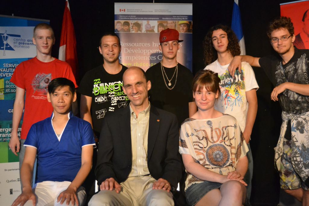 Minister Blaney with program participants.