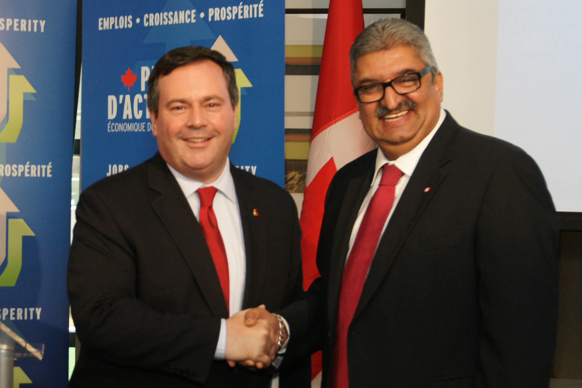 Minister Kenney and the Panel Chair, Nick Noorani.