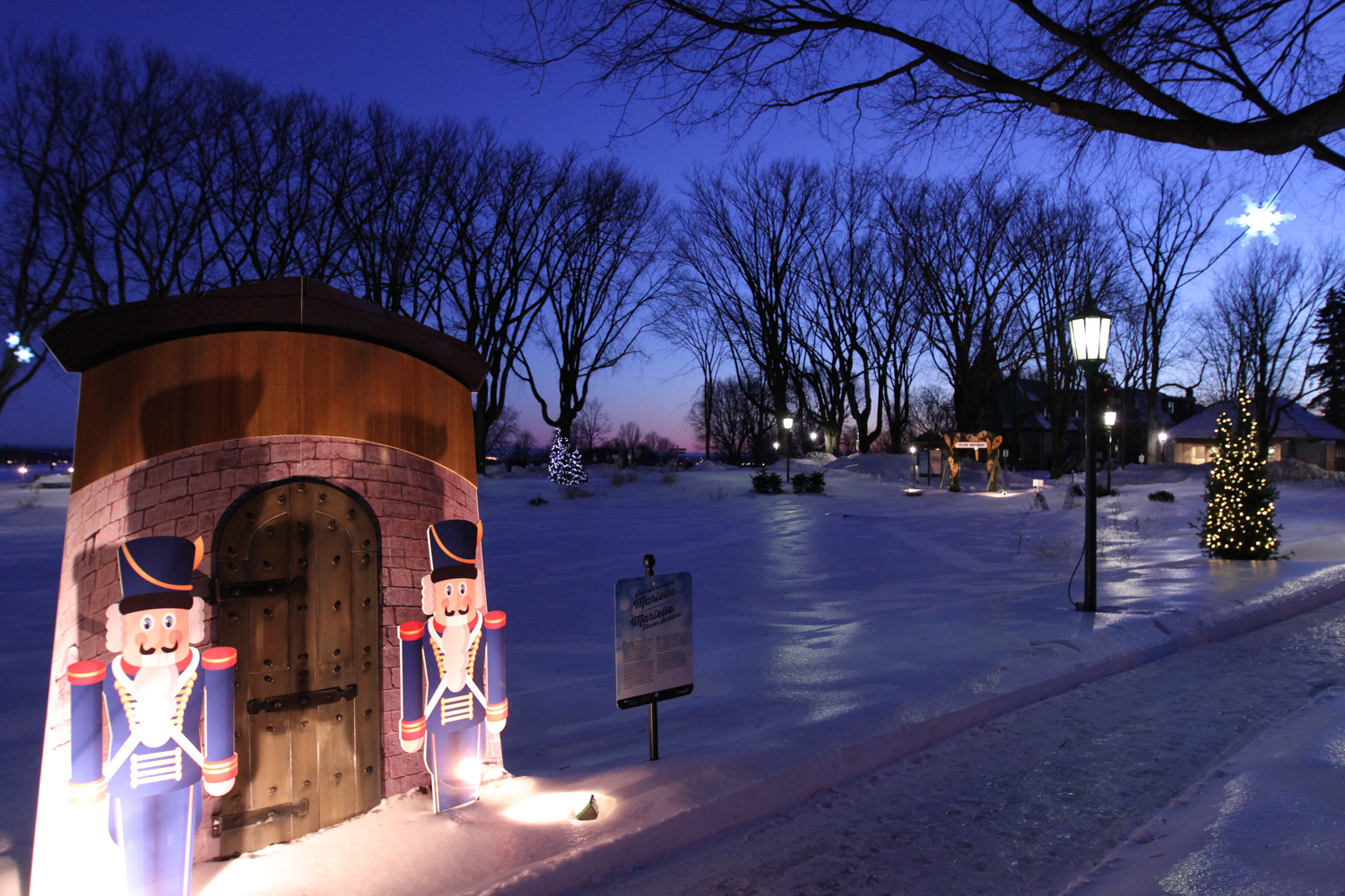 Jardin Jeanne-d'Arc sous la neige - Plaines d'Abraham