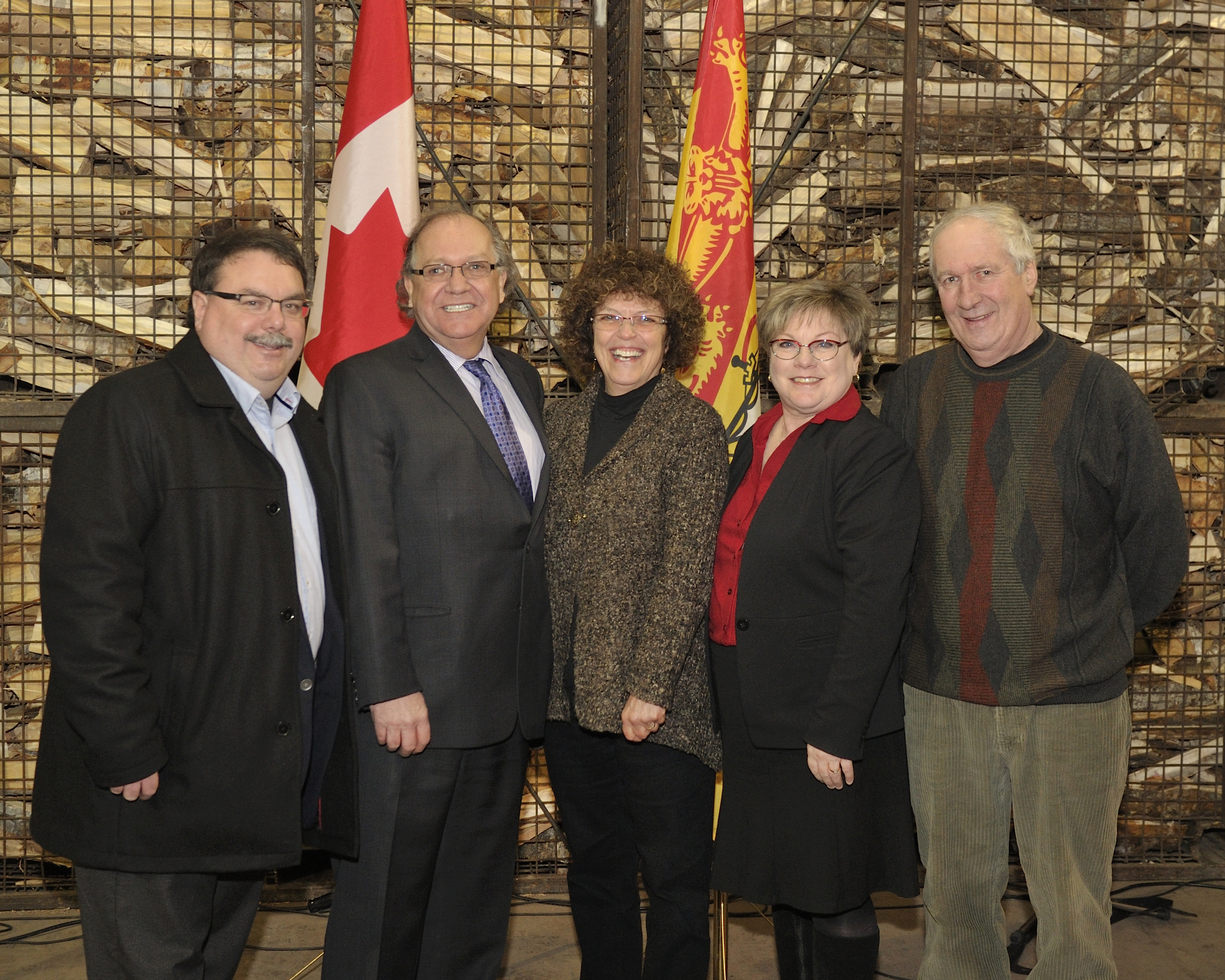 The Federal And Provincial Governments Invest In Fiready Inc.

January 16, 2015¿¿Clair, NB¿Atlantic Canada Opportunities Agency (ACOA)

Thanks to investments from the Government of Canada and the Province of New Brunswick, Fiready Inc. will improve its productivity by introducing state-of-the-art equipment.

The Fiready project involves purchasing and installing a biomass boiler. This state-of-the-art equipment will increase the operation¿s productivity by maximizing the plant¿s drying capability. It is expected that Fiready acquiring this new technology will result in the business increasing its sales.

Pictured here (left to right) are: Mayor Pierre Michaud, Village of Clair; the Honourable Bernard Valcourt, Minister of Aboriginal Affairs and Northern Development and Member of Parliament for Madawaska-Restigouche; Marielle Clair, Director of Sales and Co-owner of Fiready Inc.; the Honourable Francine Landry, Minister of Post-Secondary Education, Training and Labour and Minister responsible for La Francophonie and Peter Clair, President and Co-owner of Fiready Inc.
