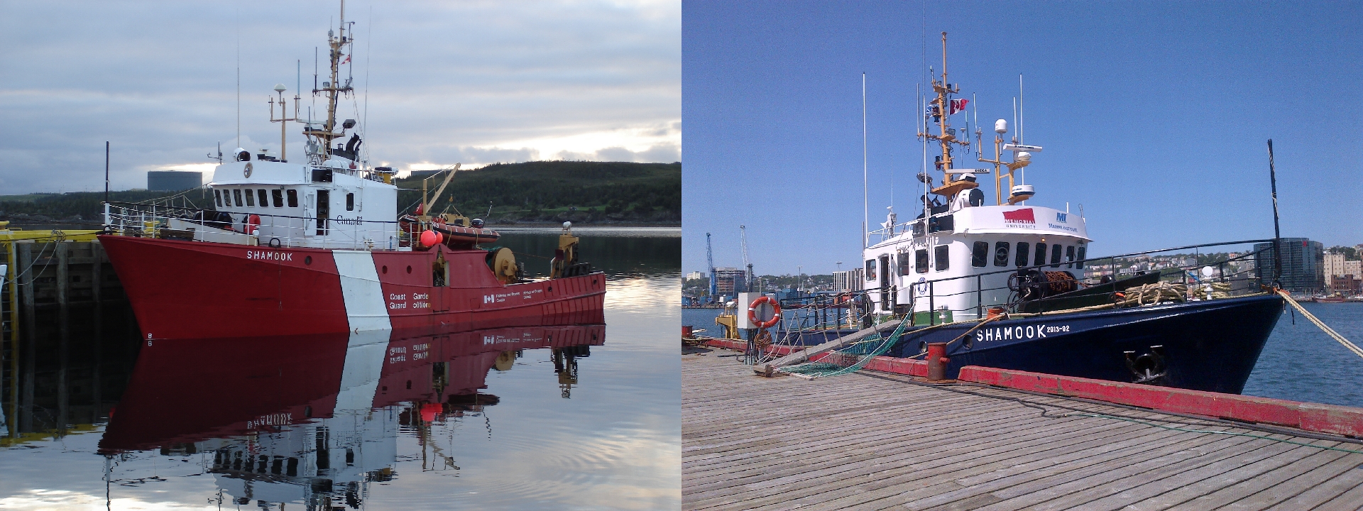 Après 35 années au service de la Garde côtière, le Shamook affiche désormais de nouvelles couleurs pour sa nouvelle mission de formation maritime au Marine Institute de l'Université Memorial. Le navire a été acheté par l'établissement en novembre 2014.