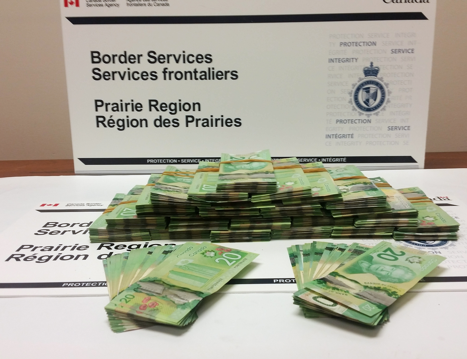 $38,060 in suspected proceeds of crime seized by CBSA officers at the Calgary International Airport