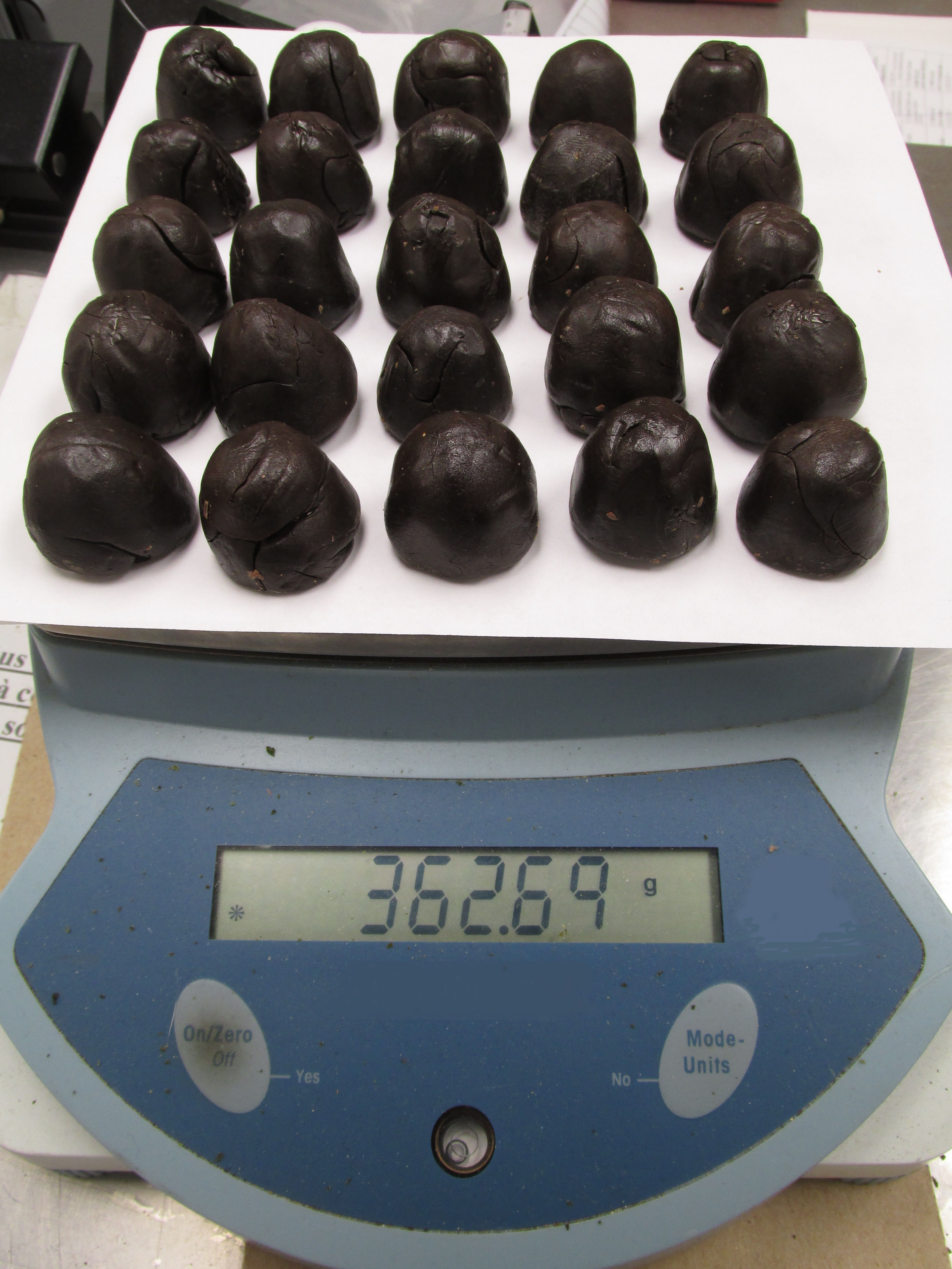 362 grams of suspected opium from Turkey that appeared to be pieces of chocolate were intercepted