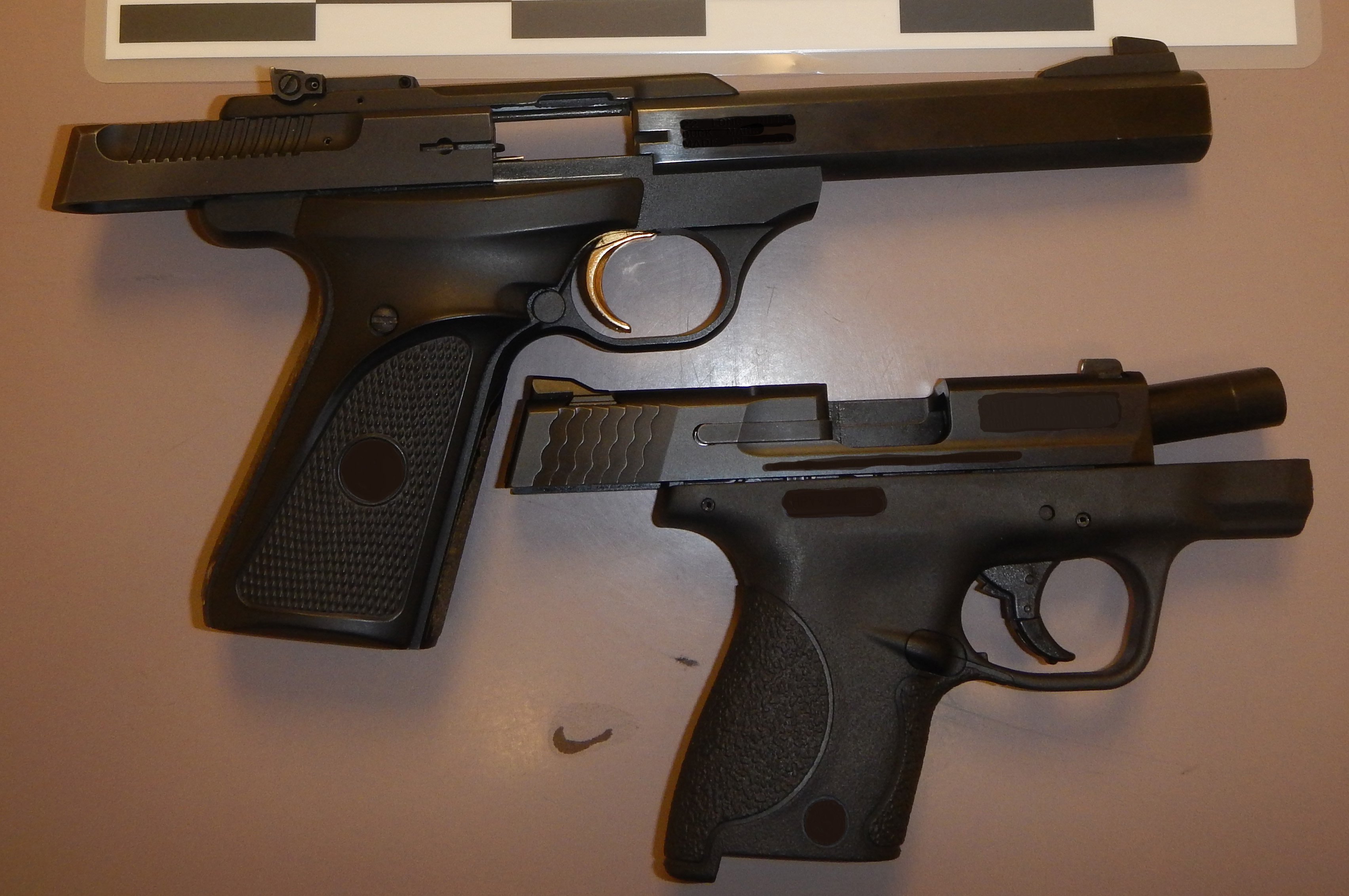 Photo: Firearms seized by CBSA officers at Fort Frances on March 17, 2015.