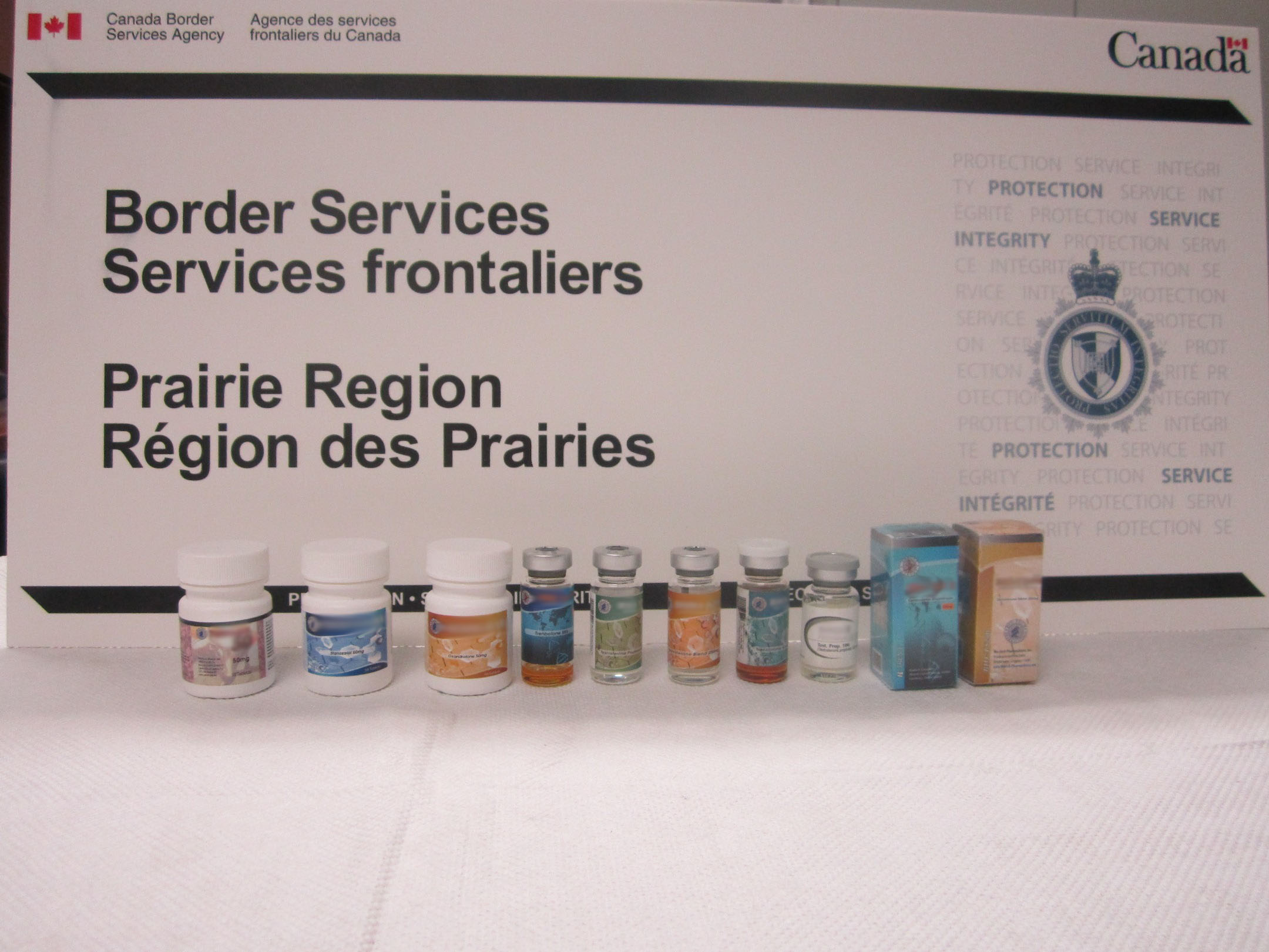 Narcotics and undeclared currency seized by the CBSA on March 21 at Edmonton airport.

