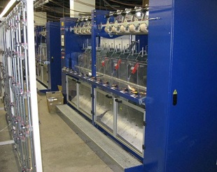 Une nouvelle retordeuse de gants (image ci-dessus) en marche aux installations de Superior Glove Works à Point Leamington

