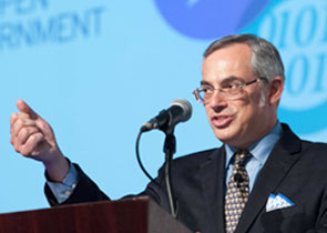 The Honourable Tony Clement, President of the Treasury Board, at the International Open Data Conference