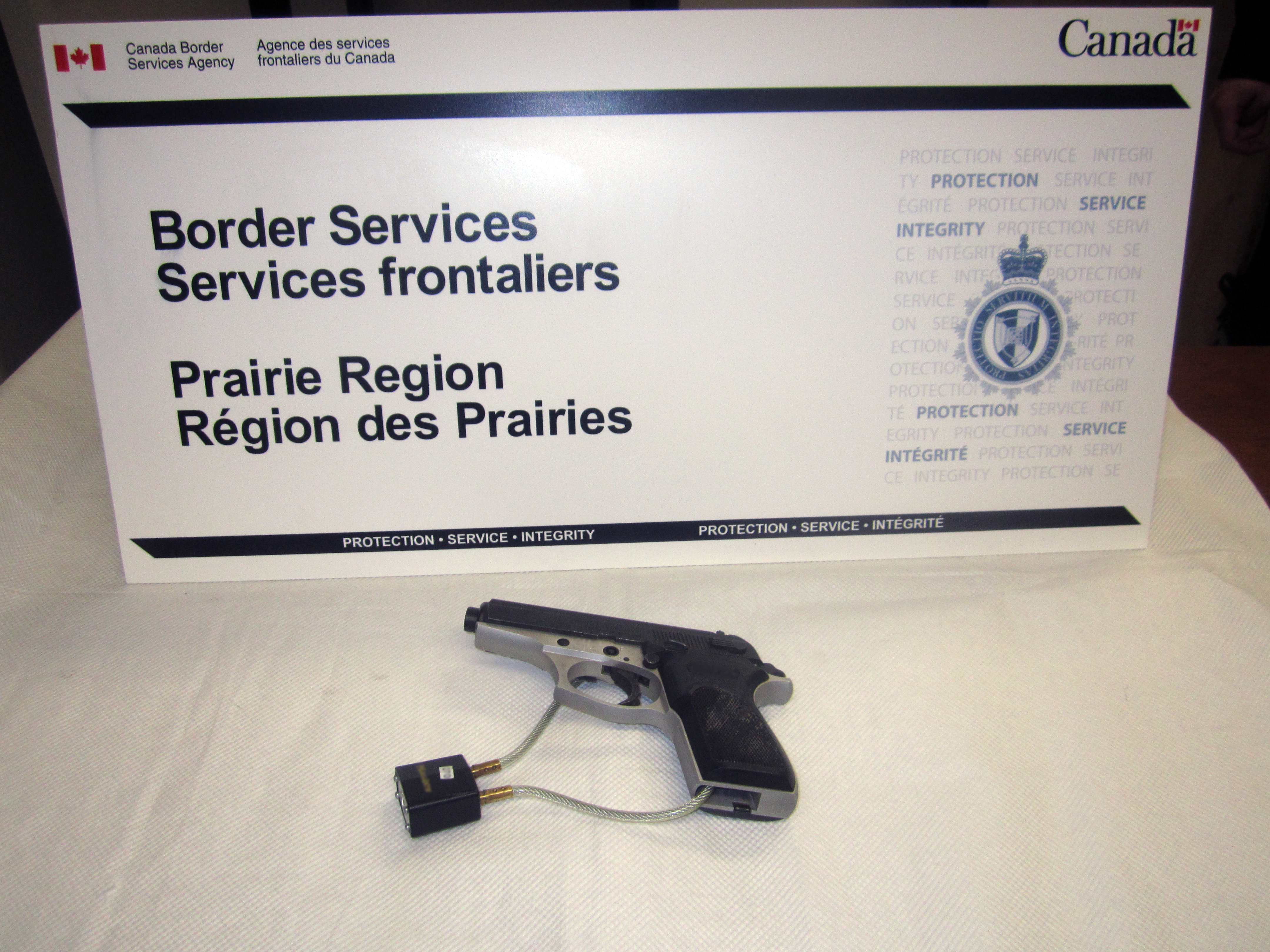 Undeclared handgun found at North Portal on May 20.