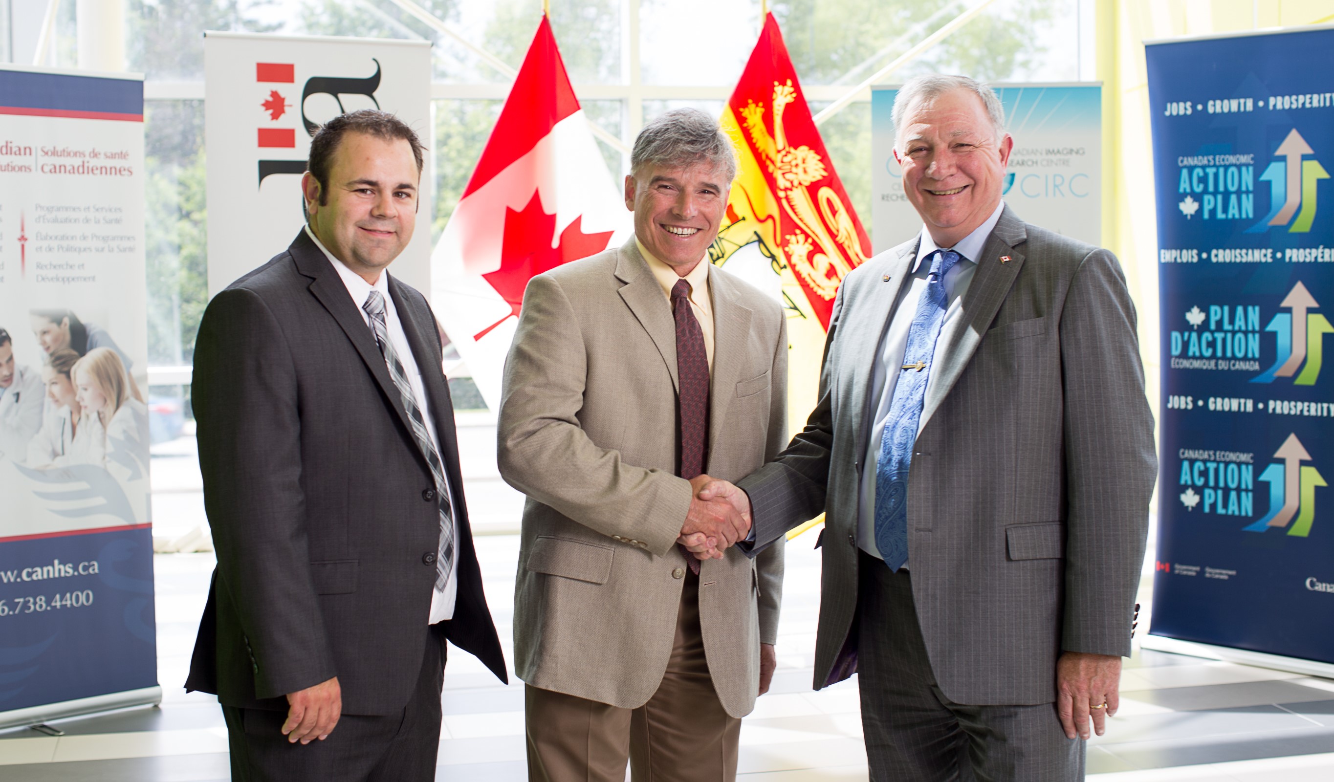 Federal Government Supports the Establishment of the Canadian Imaging Research Centre 
Centre will enhance research capacity and economic development opportunities in Atlantic Canada

July 23, 2015 ¿ Moncton ¿ Atlantic Canada Opportunities Agency

The Government of Canada announced a $750,000 investment today in the Canadian Imaging Research Centre, formerly called the Canadian Diagnostic Research Centre Inc., for equipment and improvements that will help enhance research and commercialization opportunities in the health and life sciences sector.  

Robert Goguen, Parliamentary Secretary to the Minister of Justice and Member of Parliament for Moncton-Riverview-Dieppe, on behalf of the Honourable Rob Moore, Regional Minister for New Brunswick and Minister of State (Atlantic Canada Opportunities Agency), joined Canadian Imaging Research Centre officials at Moncton¿s MRI office to make the announcement today. 


Pictured here: Trevor MacAusland, Director of Business Development, 3Plus, Dr. David Elias, Chairman of Canadian Imaging Research Centre and MP Robert Goguen


