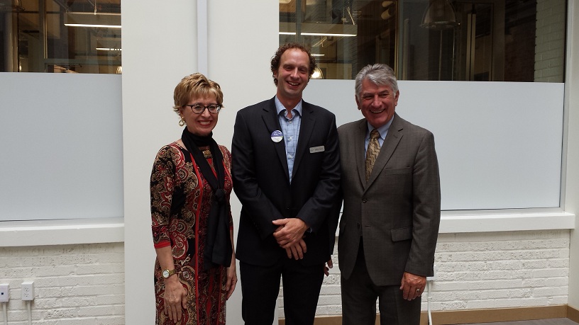 From left to right: Daiene Vernile, Member of Provincial Parliament for Kitchener Centre; Jeffrey Neven, Executive Director, Indwell; and Dave MacKenzie, Member of Parliament for Oxford.