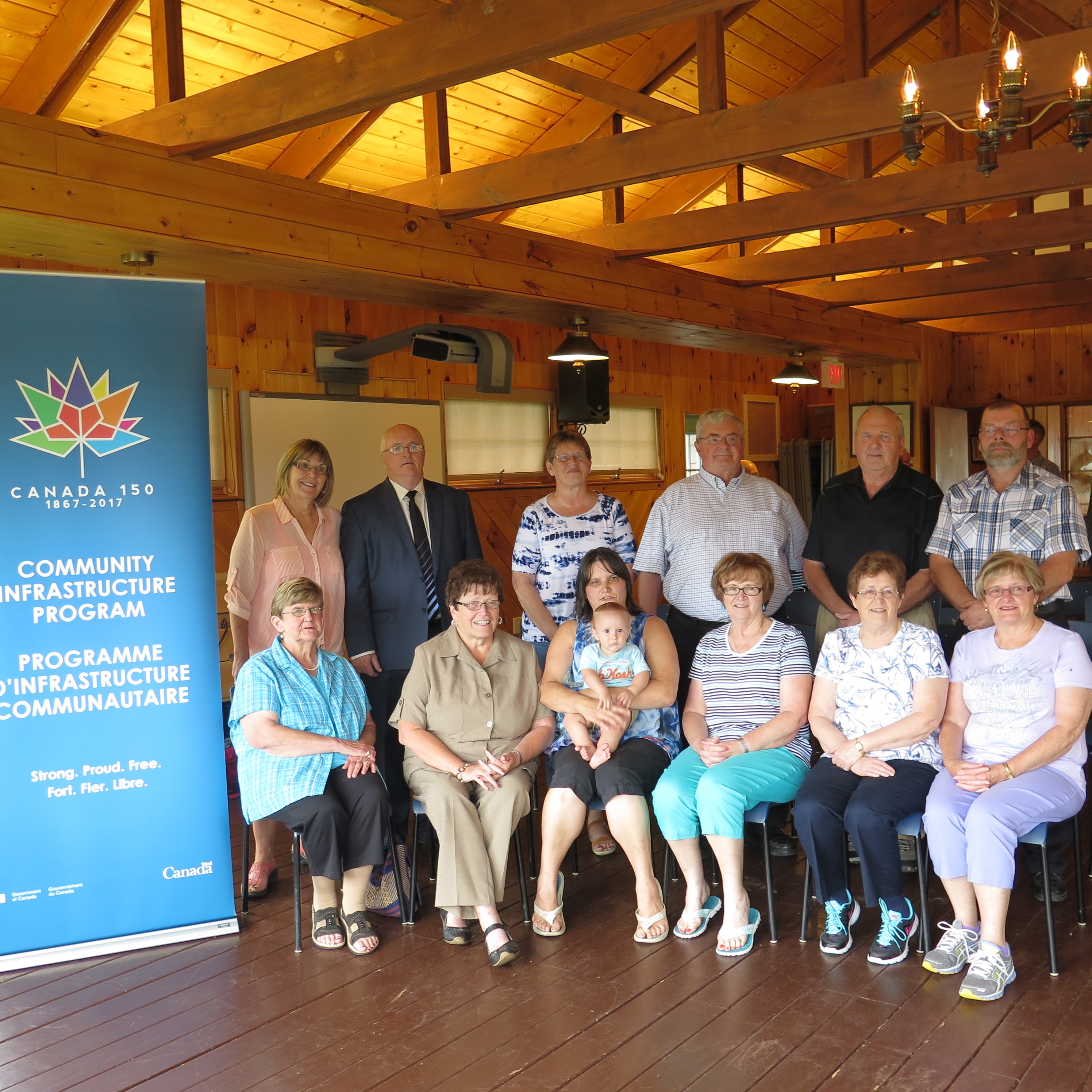 MP Tilly O¿Neill Gordon Announces Investment through the Canada 150 Community Infrastructure Program 
Government of Canada Supporting Community Infrastructure in Atlantic Canada

July 27, 2015 ¿ Doaktown, N.B. - Atlantic Canada Opportunities Agency (ACOA)

The Village of Doaktown¿s community park will be improved, thanks in part to Canada 150 Community Infrastructure Program (CIP 150) funding announced today by Tilly O'Neill Gordon, Member of Parliament for Miramichi, on behalf of the Honourable Rob Moore, Regional Minister for New Brunswick and Minister of State (Atlantic Canada Opportunities Agency)

The Government of Canada has approved a contribution of $33,517 to add a splash pad to the existing community park. This funding is part of the up to $16.6 million in funding allocated for projects in Atlantic Canada under CIP 150, announced earlier this year by Prime Minister Stephen Harper. This splash pad will be the only one of its kind between Fredericton and Miramichi, providing a new attraction for both residents and tourists visiting the area along the Miramichi River Route.

Pictured here (left to right) Front Row: Shirley Gilkes, Tilly O'Neill-Gordon, Member of Parliament for Miramichi, Caissie Kervin, Benjamin Robichaud (baby), Eleanor Gilkes, Betty Neess, and Sharon Clowater
Back Row (left to right):  Linda Gaston, Bev Gaston, Mayor, Village of Doaktown, and Susan Gaston and Village councilors: Wayne Fowler, Paul Gillespie, and Jeff Porter

