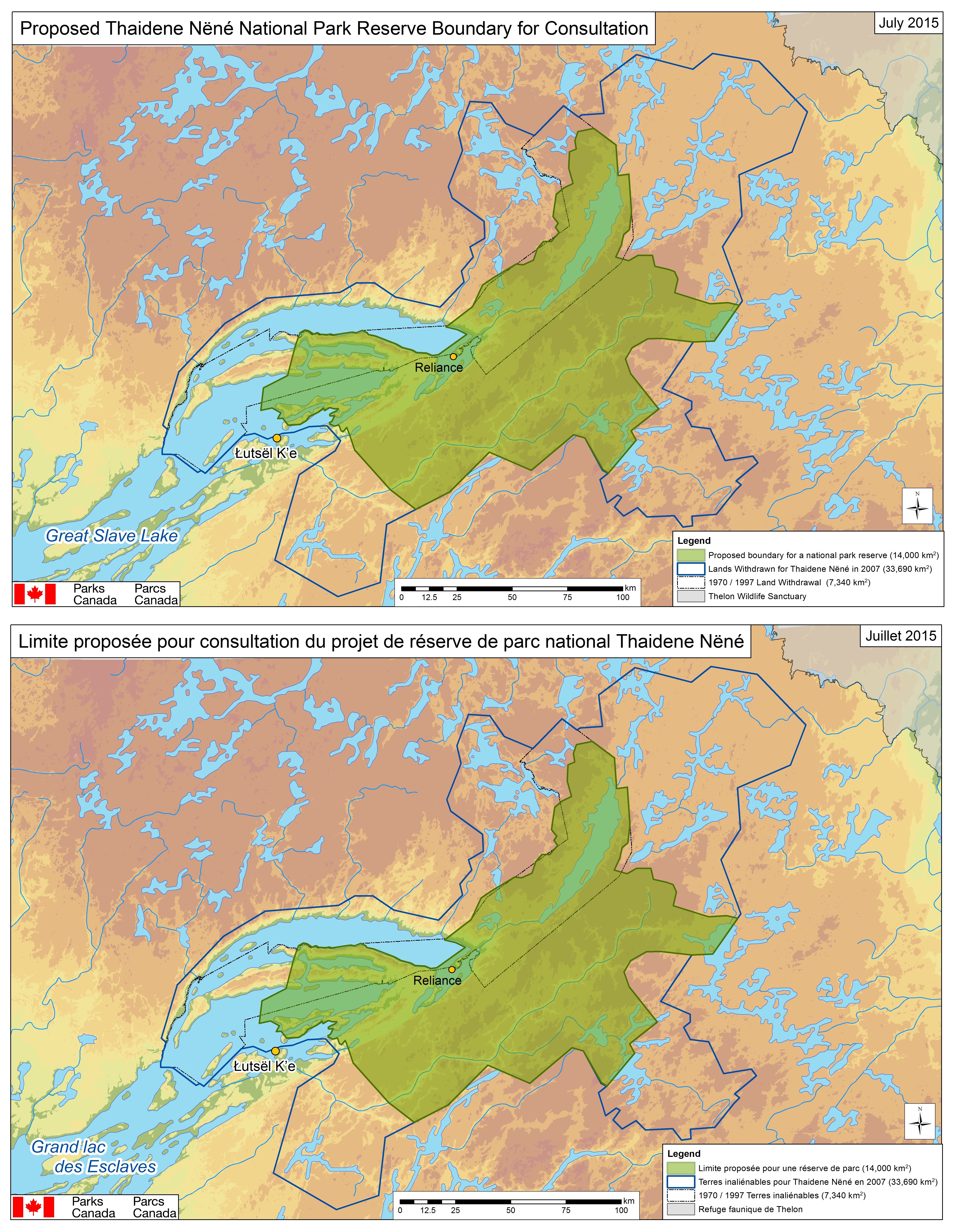 Proposed Thaidene Nëné National Park Reserve Boundary for Consultation