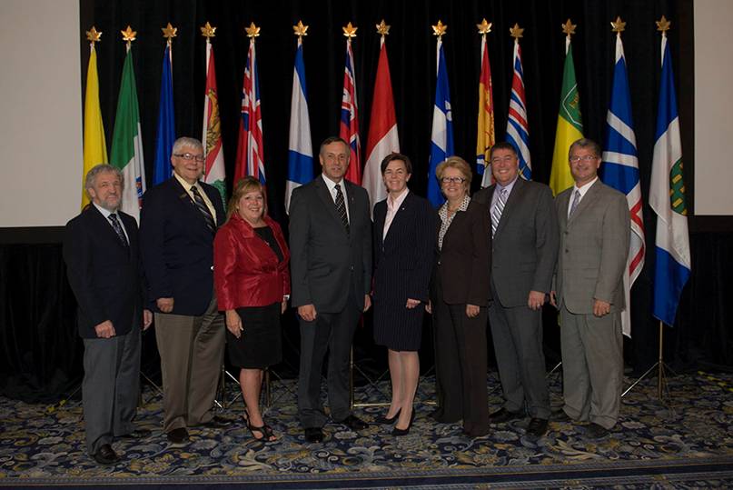 Minister Leitch with the federal, provincial and territorial labour ministers. 