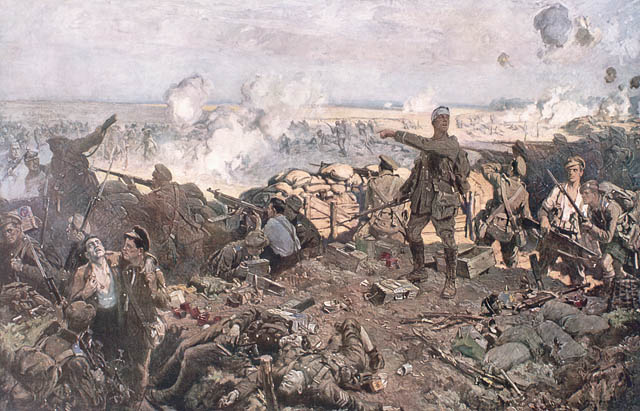 English Image Titled:  The Second Battle of Ypres
Copyright:  Collections Canada, Library and Archives Canada, MIKAN 2837593
From: http://data2.archives.ca/ap/c/c014145k.jpg
