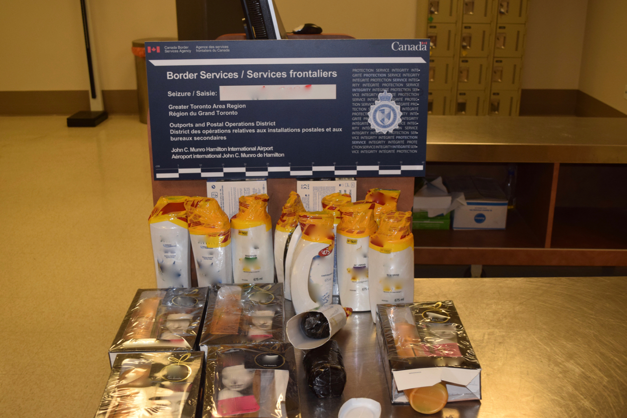 Seizure of suspected opium found concealed in shipment