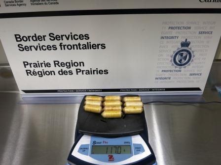 A sample of the 82 suspected cocaine pellets in Edmonton on April 30.