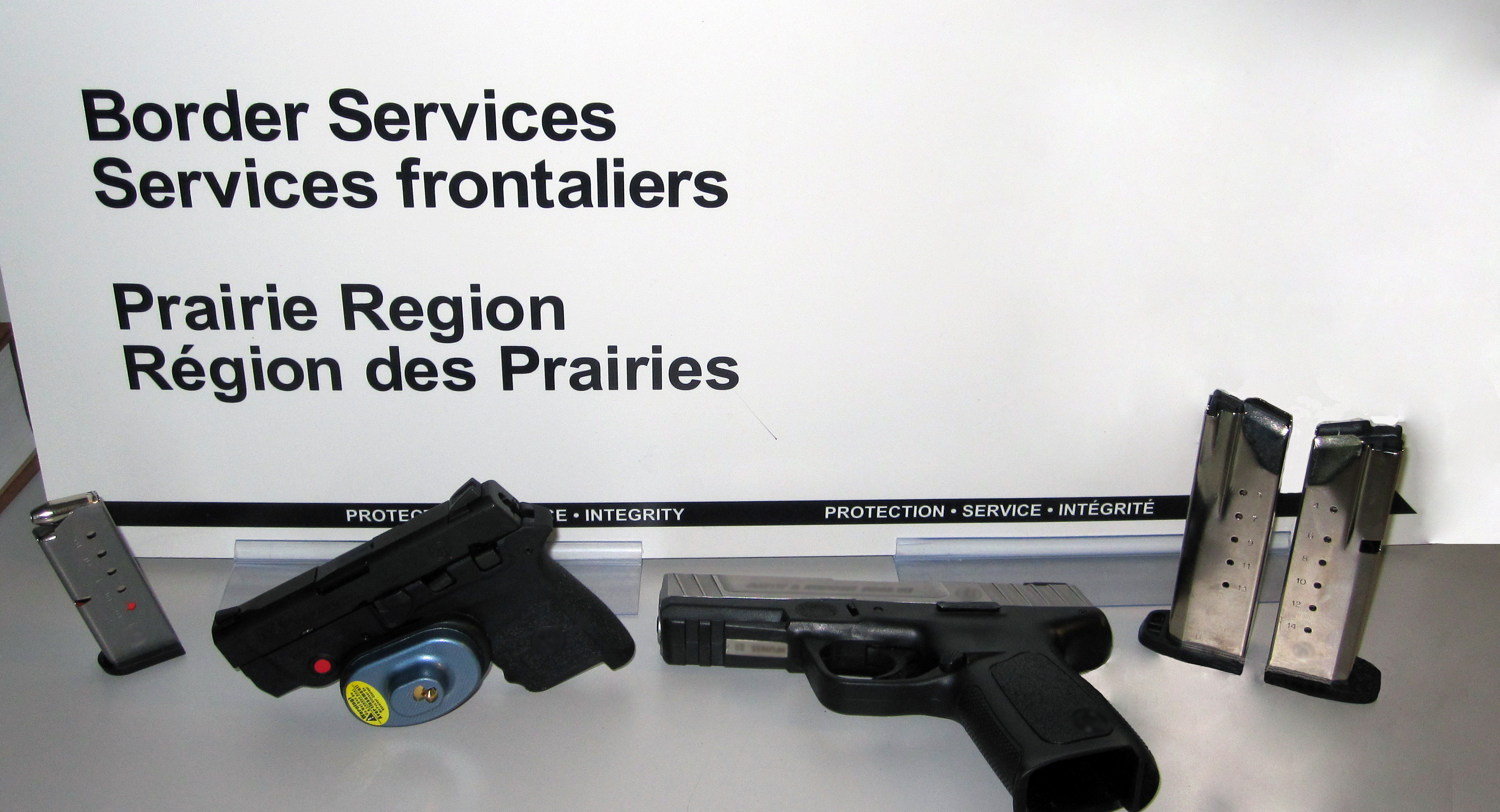 The prohibited .357 revolver seized at Coutts on April 5.