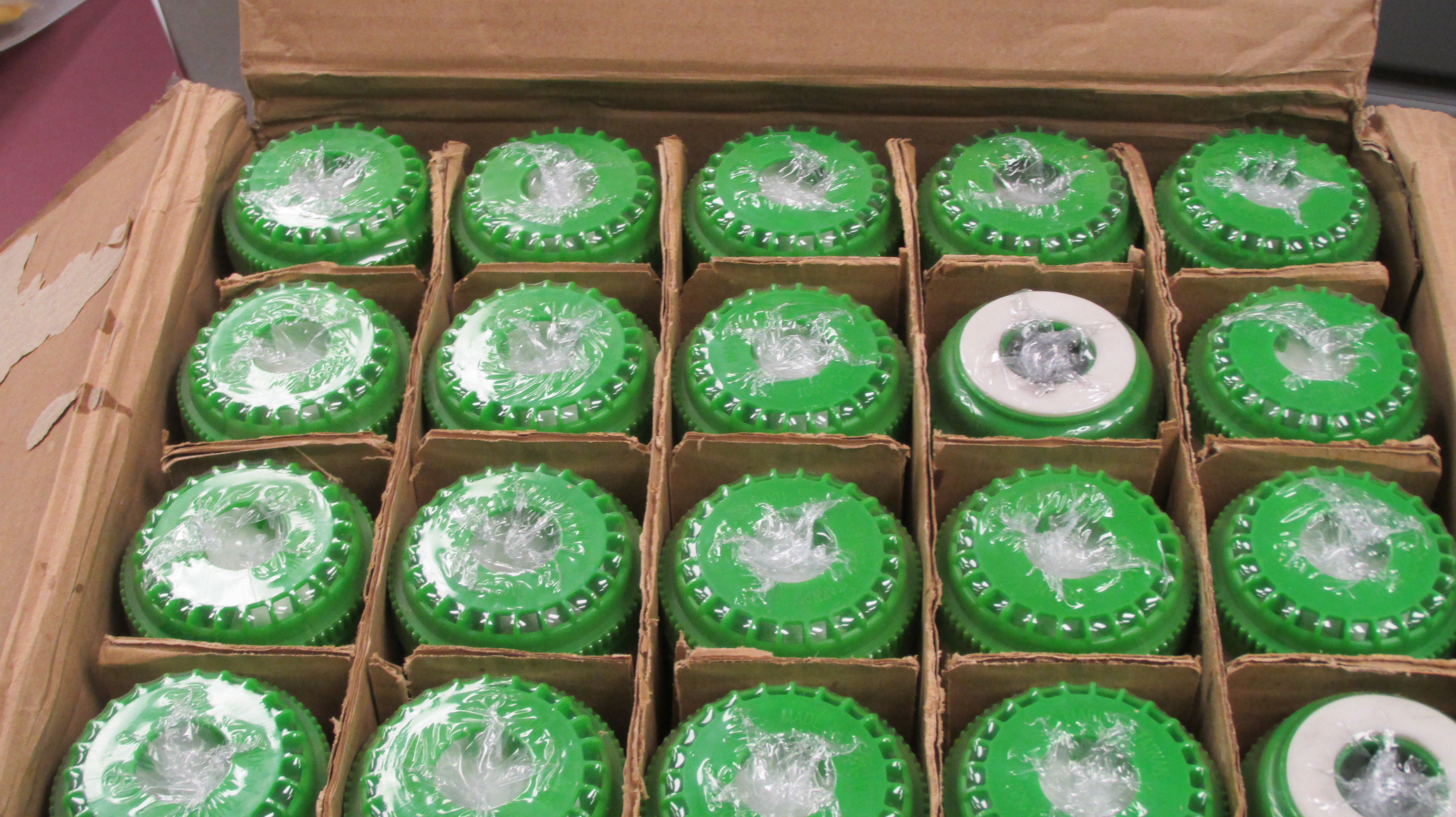 Box of 24 charcoal filters filled with cocaine.