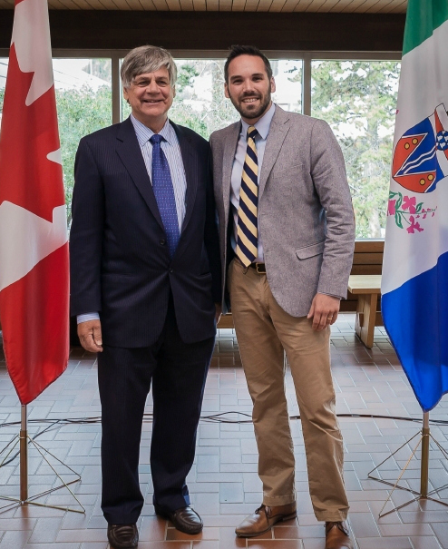 Left to right: The Honourable Larry Bagnell, Member of Parliament for Yukon and the Honourable Currie Dixon, Minister of Community Services for the Government of Yukon.