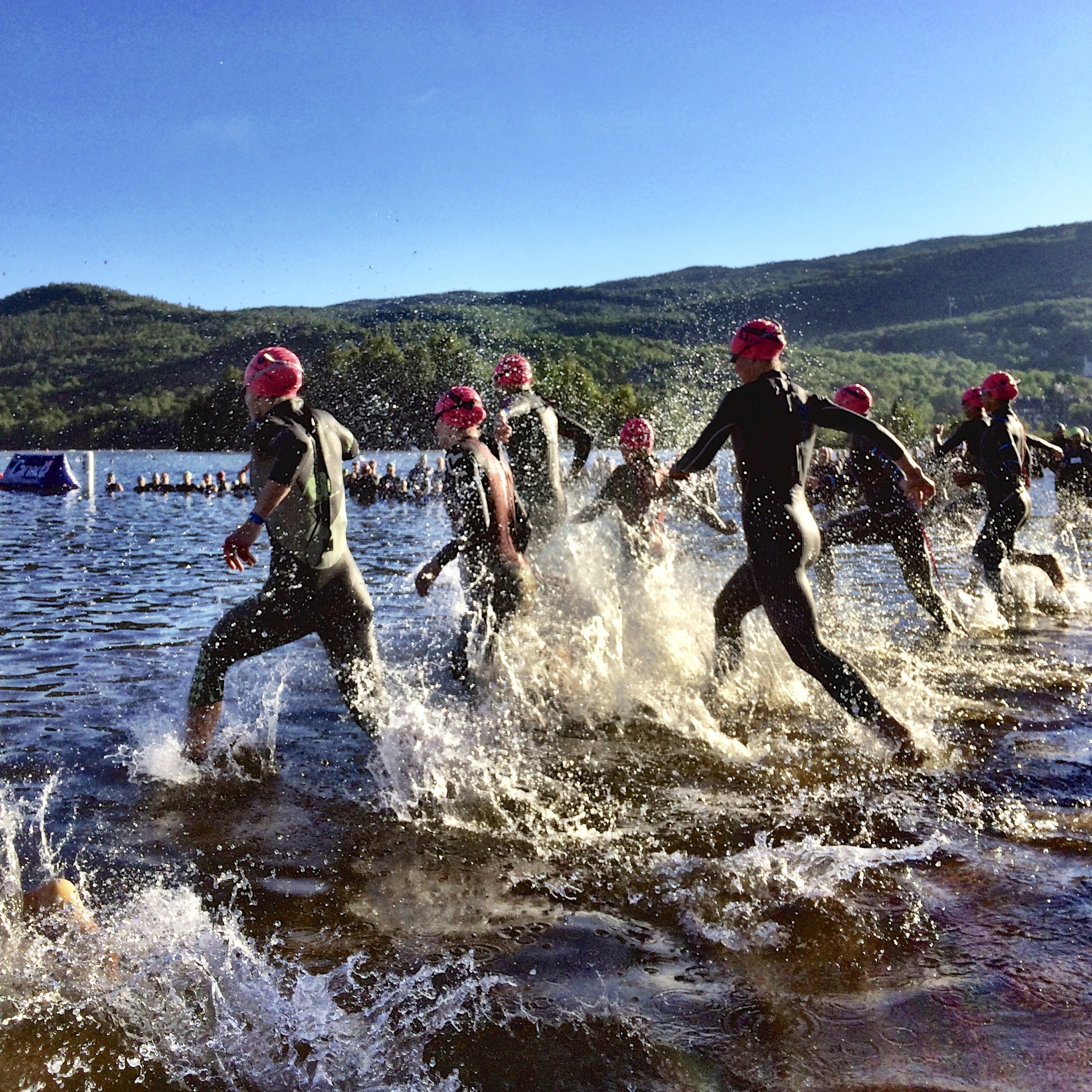 Swimmers in Lake Tremblant