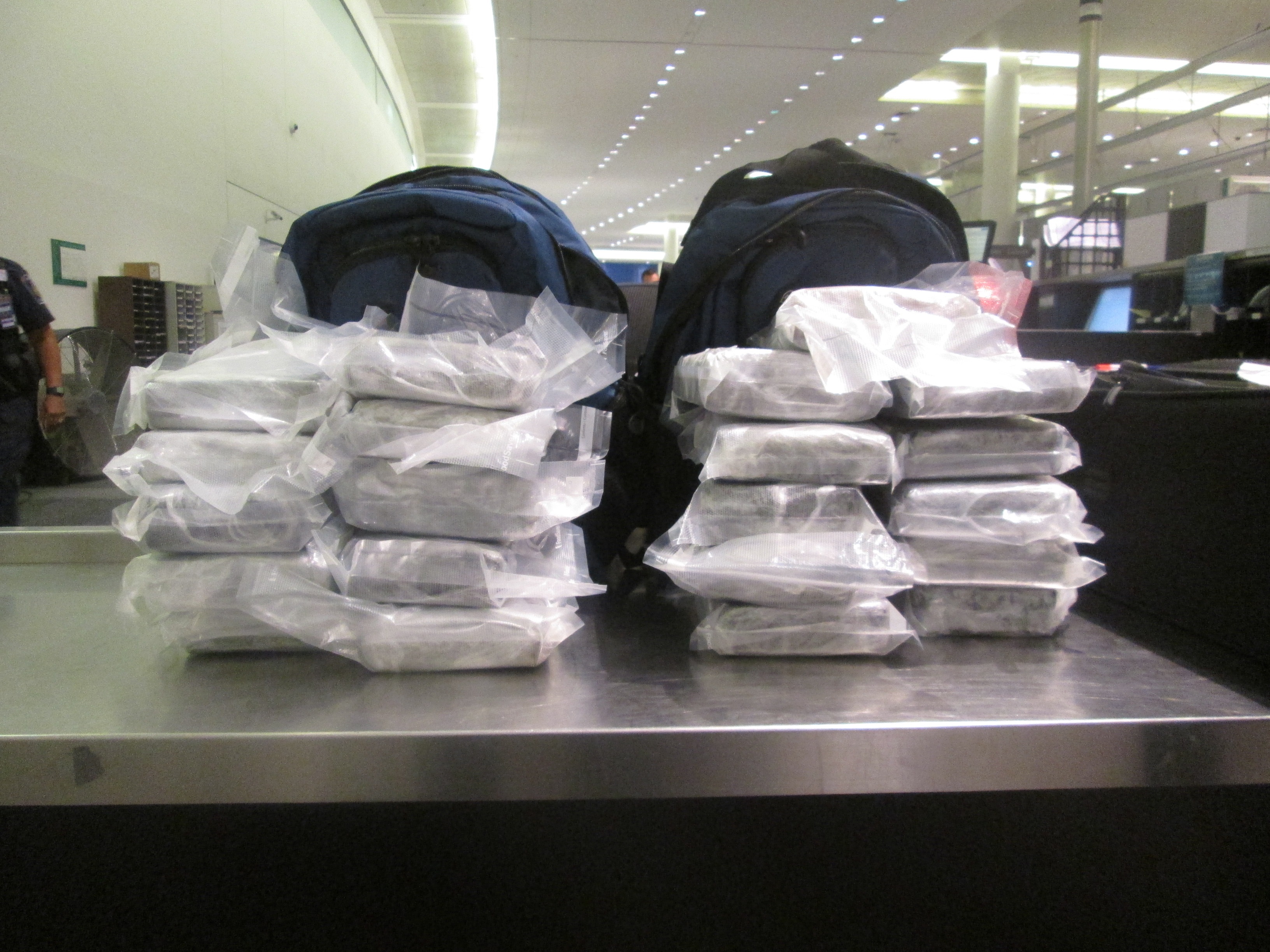 Suspected cocaine found in suitcase