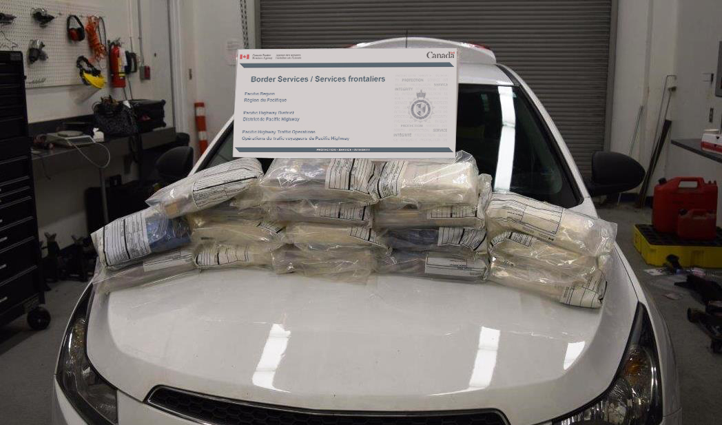 On October 23, 2016, BSOs at the Pacific Highway (Traffic Operations) POE seized 17 bricks of suspected cocaine discovered in a traveller¿s vehicle.