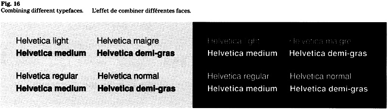 Figure 16: Combining Different Typefaces