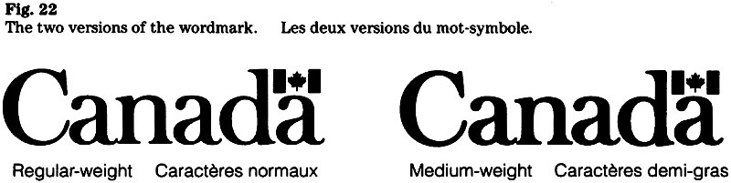 Figure 22: Two Versions of the Canada Wordmark