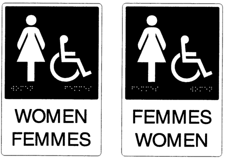 Salle de toilettes d'accès facile pour femmes