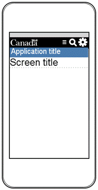 Content page/screen with the home button omitted as described in the exceptions for Section 1.1.2. Home button.