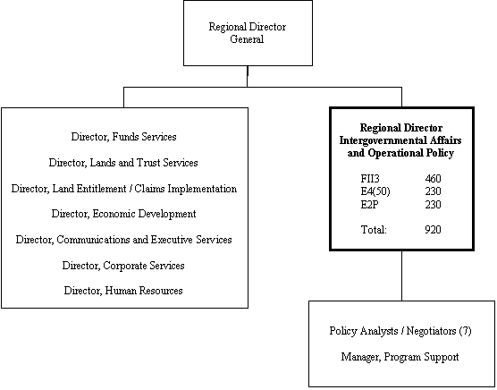 Org Chart of the REGIONAL DIRECTOR INTERGOVERNMENTAL AFFAIRS AND OPERATIONAL POLICY