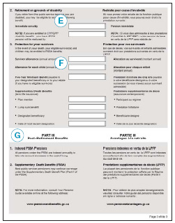 Cliché de Votre relevé de pensions, partie 2 (suite) et la partie 3. Text version below: