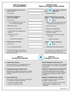 Snapshot of Your Pension and Insurance Benefits Statement – Operational Service, Part 3 continued and Part 4. Text version below: